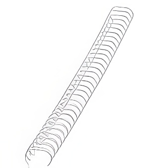 Wire comb, white 14 mm (101-130 sheets), pack of 100