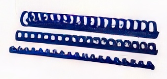 Grzbiet plastikowy, niebieski 10 mm (41-55 kartek), 100 sztuk