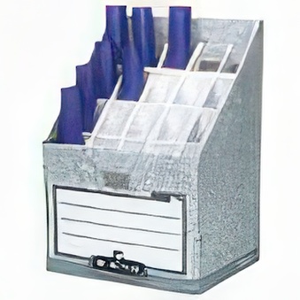 Rolls Rack - white / grey