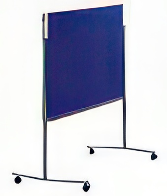 PREMIUM Folding mobile display boardnavy blue 150 x 120 cm