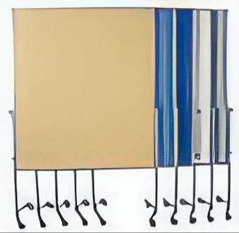 Tablica filcowa PREMIUM na kółkach - 150 x 120 cm
