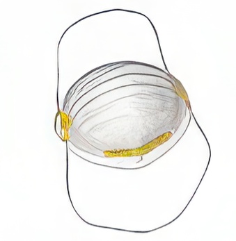 Accessories for regeneration of toners - Protective mask