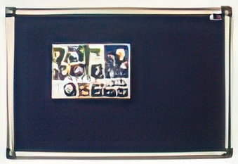 Tablica tekstylna niebieska 60 x 90cm