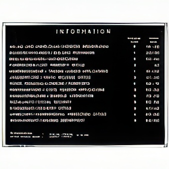 "PREMIUM" information board