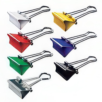 Clip for documents mauly, 13 mm, assorted colours - 12 pcs