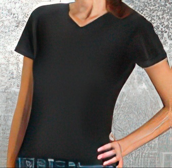 Ladie&rsquo;s Blouse black T-shirt for print XS