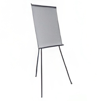 Flipchart tripod (zadrapanie na powierzchni, postrzępione brzegi, brak półki)