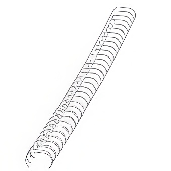 Grzbiet drutowy, srebrny 10 mm (51-80 kartek), 100 sztuk