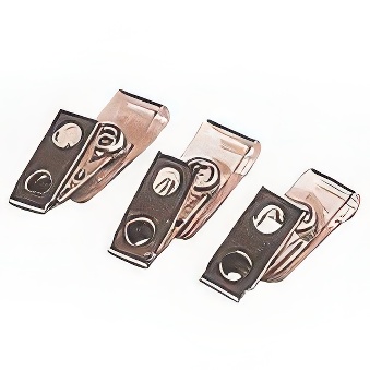 Clips with strap for ID cards - 100 pcs