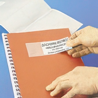 Self-adhesive, transparent pockets for placing titles of files 60 x 95 mm, pack of 20