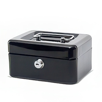 Cash box 15 x 12,5 x 8 cm black