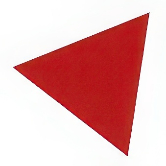 Symbole magnetyczne - trójkąty czerwone 10 x 10 x 10 mm - 209 sztuk