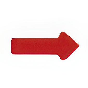 Symbole magnetyczne - strzałki czerwone 20 x 35 mm - 12 sztuk