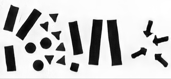 Różne symbole magnetyczne - czarne 20 mm - 30 sztuk
