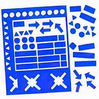 Różne symbole magnetyczne - niebieskie 20 mm - 30 sztuk