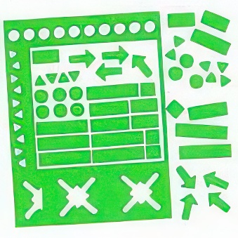 Różne symbole magnetyczne - zielone 20 mm - 30 sztuk