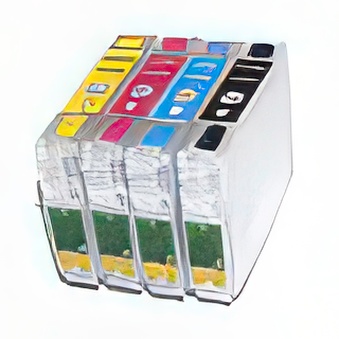 Set of cartridges for multiple filling for Epson Stylus DX 8400 / 8450 (autoresetting chips)