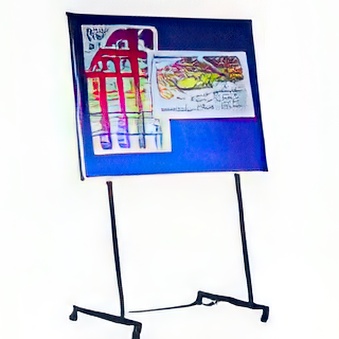 Board stand, width 140 cm