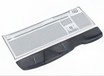 Gel keyboard palm and wrist supports HEALTH-V LEATHERETTE black