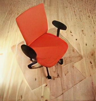 Chair mat flat 90 x 120 cm with lip (polycarbonate)