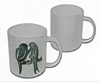 Frosty mug for sublimation printout