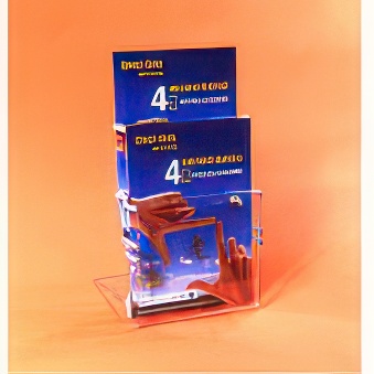 Leaflet holder exhibition 2 x A5 upstanding