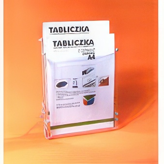 Leaflet holder exhibition 2 x A4 upstanding