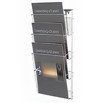 Kieszenie na ulotki w ramce aluminiowej 3 x A4