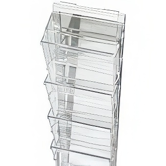 Kieszenie na ulotki w ramce aluminiowej 4 x A5