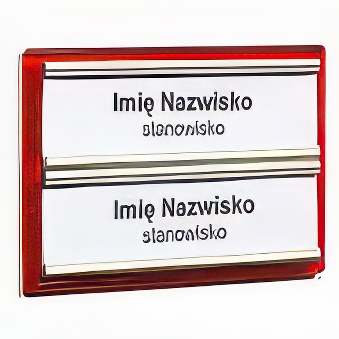 Tabliczka przydrzwiowa 7 x 11 cm z profilami aluminiowymi