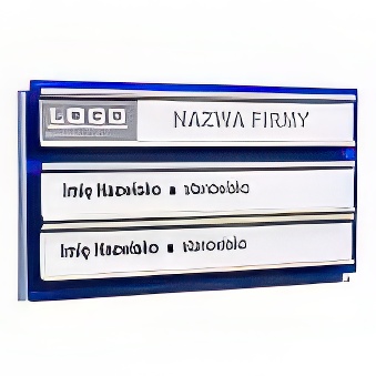 Tabliczka przydrzwiowa 11 x 23 cm z profilami aluminiowymi - pozioma