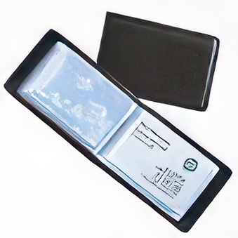 Business card book, black