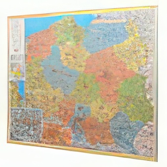 POLAND road map with administrative division 118 x 97 cm