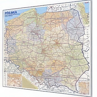 POLSKA - mapa magnetyczna administracyjno-drogowa 120 x 110 cm