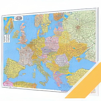 EUROPE road map with political division 170 x 122 cm