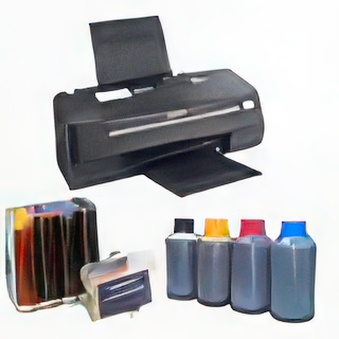 Zestaw do sublimacji (drukarka Epson S21, system CIS, atramenty)