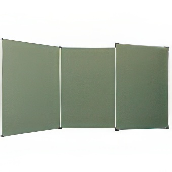 Three-panel chalk magnetic board in aluminium frame 100 x 200 / 400 cm