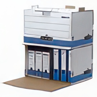Archive Container - white / blue
