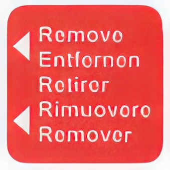 Etykieta czerwona REMOVE 23 x 20 mm (50 szt.)