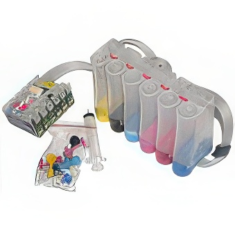 Continuous ink system for Epson Stylus Photo 1400 + 6 chips for resetting