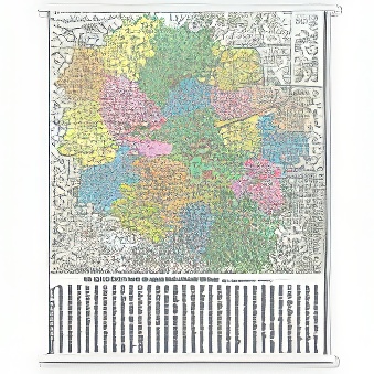 KUJAWSKO - POMORSKIE - road map with administrative division 100 x 1200 cm
