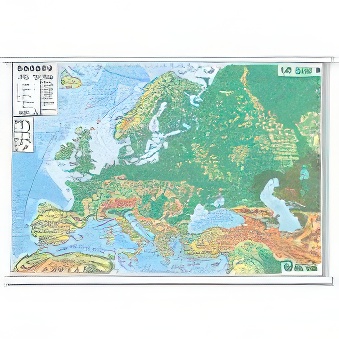 EUROPA - mapa fizyczna 100 x 140 cm