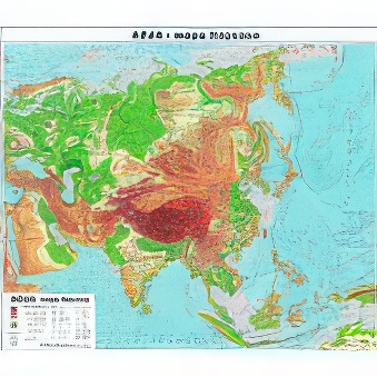 AZJA - mapa fizyczno - polityczna (dwustronna) 47 x 57 cm