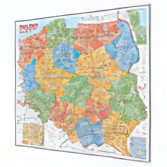 POLSKA - mapa magnetyczna administracyjna 162 x 150 cm