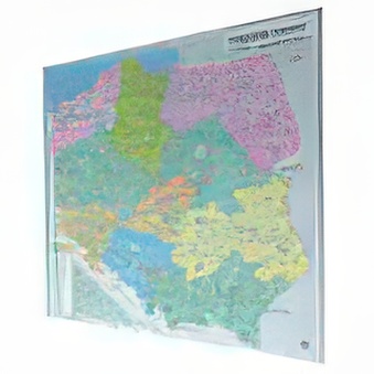 POLAND magnetic map with postcodes 94 x 90 cm