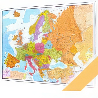 EUROPE magnetic road map with political division 141 x 100 cm. Map in English