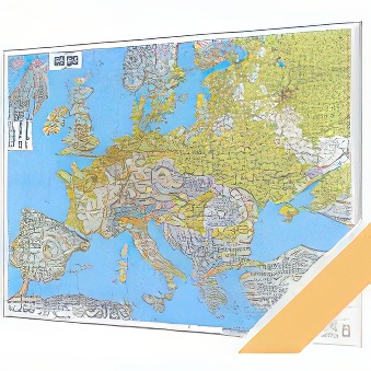 EUROPA - mapa magnetyczna drogowa 126 x 90 cm
