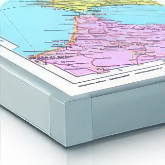 Poznan magnetic map city plan 100 x 112 cm