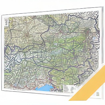 Austria magnetic road map 120 x 90 cm