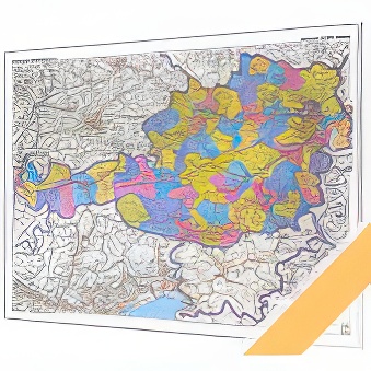 Austria magnetic road map with administrative division 120 x 90 cm